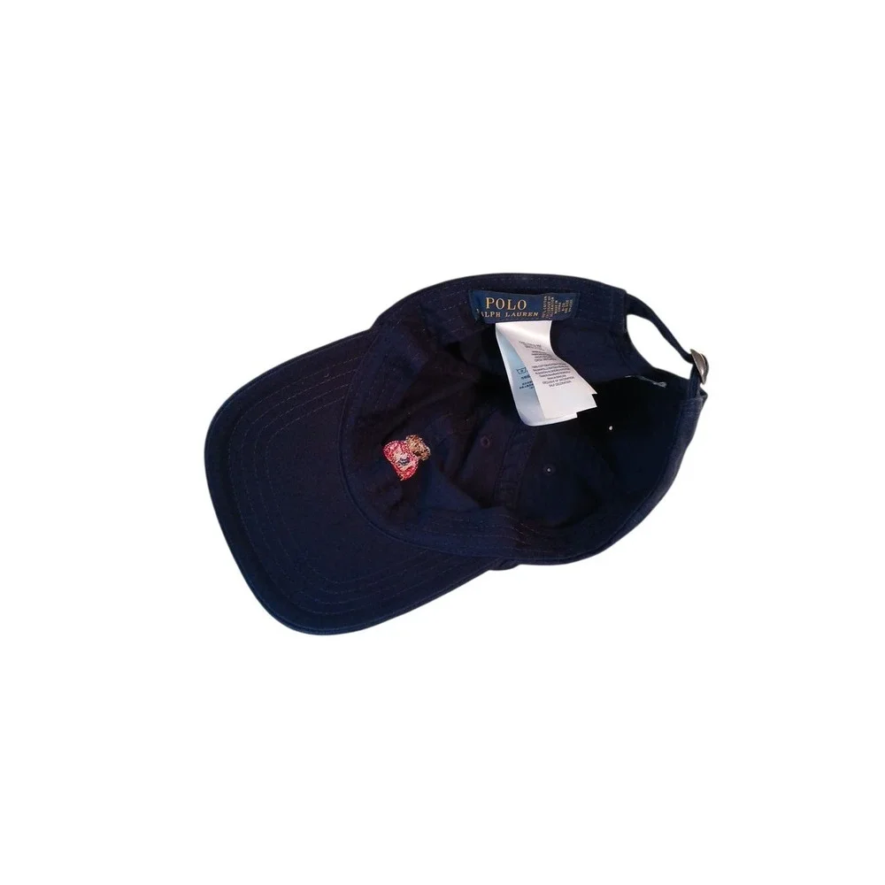 Polo Ralph Lauren Polo Bear Embroidered Baseball Cap Cotton Adjustable Navy 8/20